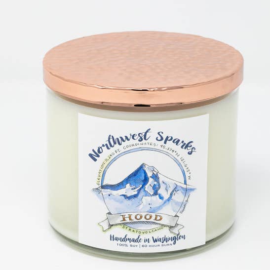 Mt. Hood Pine & White Currant Soy Jar Candle for wholesale by Northwest Sparks