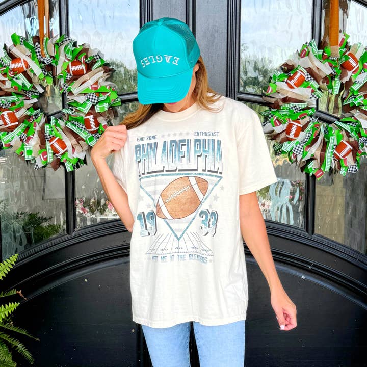 Philadelphia Endzone Enthusiast Youth & Adult Tee for wholesale by Poppy & Pine