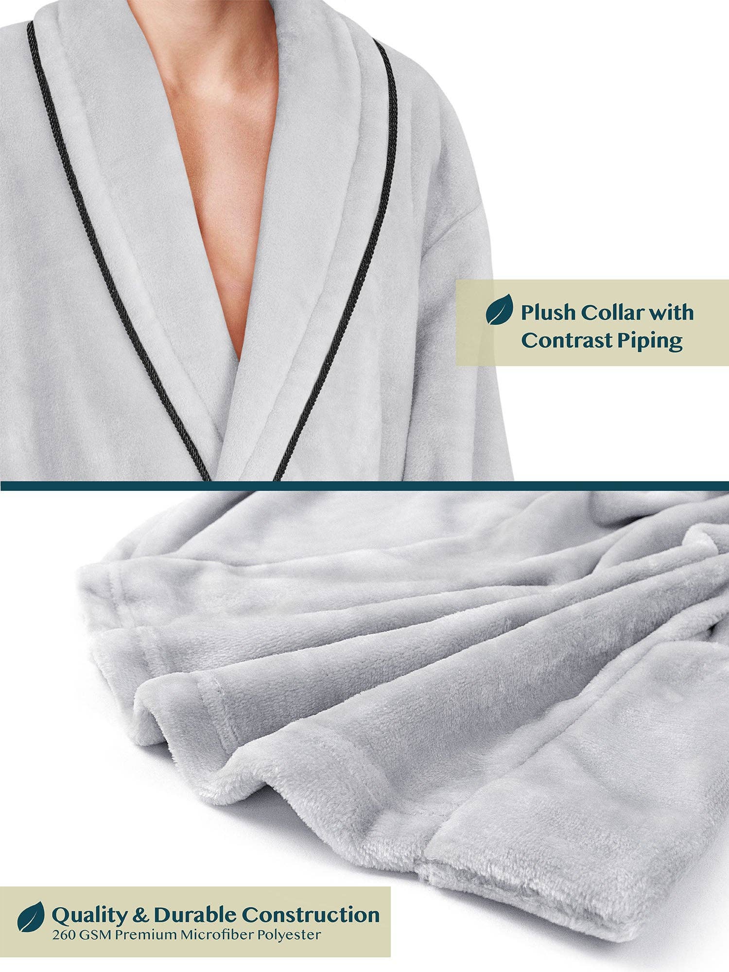 Pavilia - Wholesale Badjas - Heren - Herenbadjas van fleece met contrastpaspel27