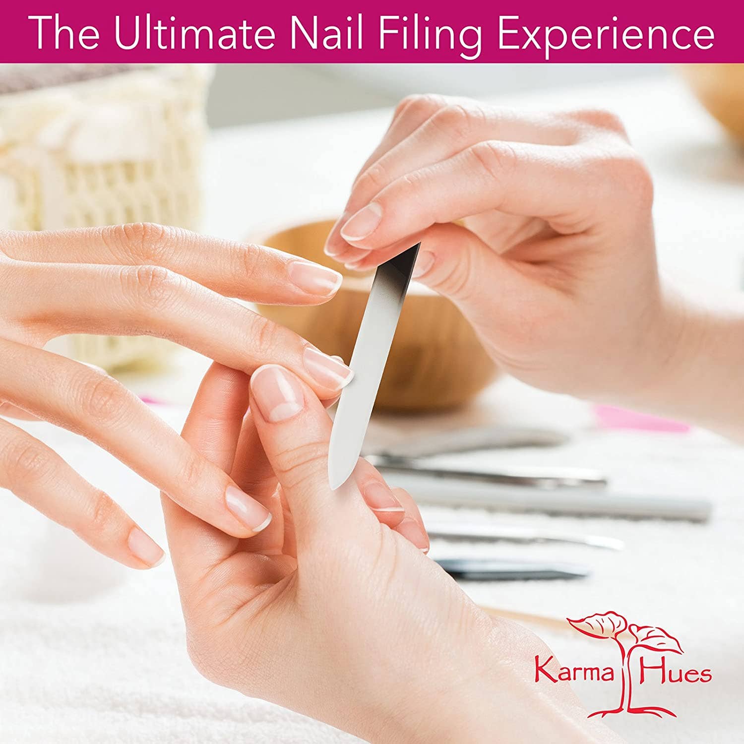 Karma Organic spa – wholesale Nail file – Amazing Glass Nail Files - Set of 22