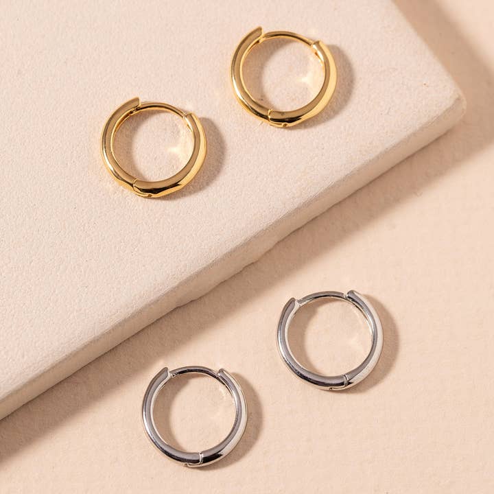 Metal Hoop Earrings Gold Hypoallergenic Jewelry Gift for wholesale by Verita Lane