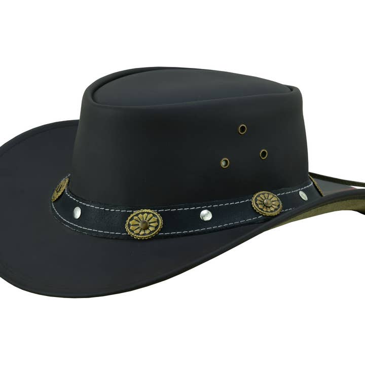 Lesa collection inc - Wholesale Cowboy Hat - Unisex - Capri Leather Hat Water Resistant Leather Cowboy Western Ha
