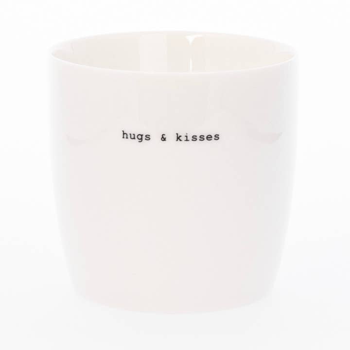 Tazza Sögne bianca «baci e abbracci» per la vendita all'ingrosso da parte di Sögne Home