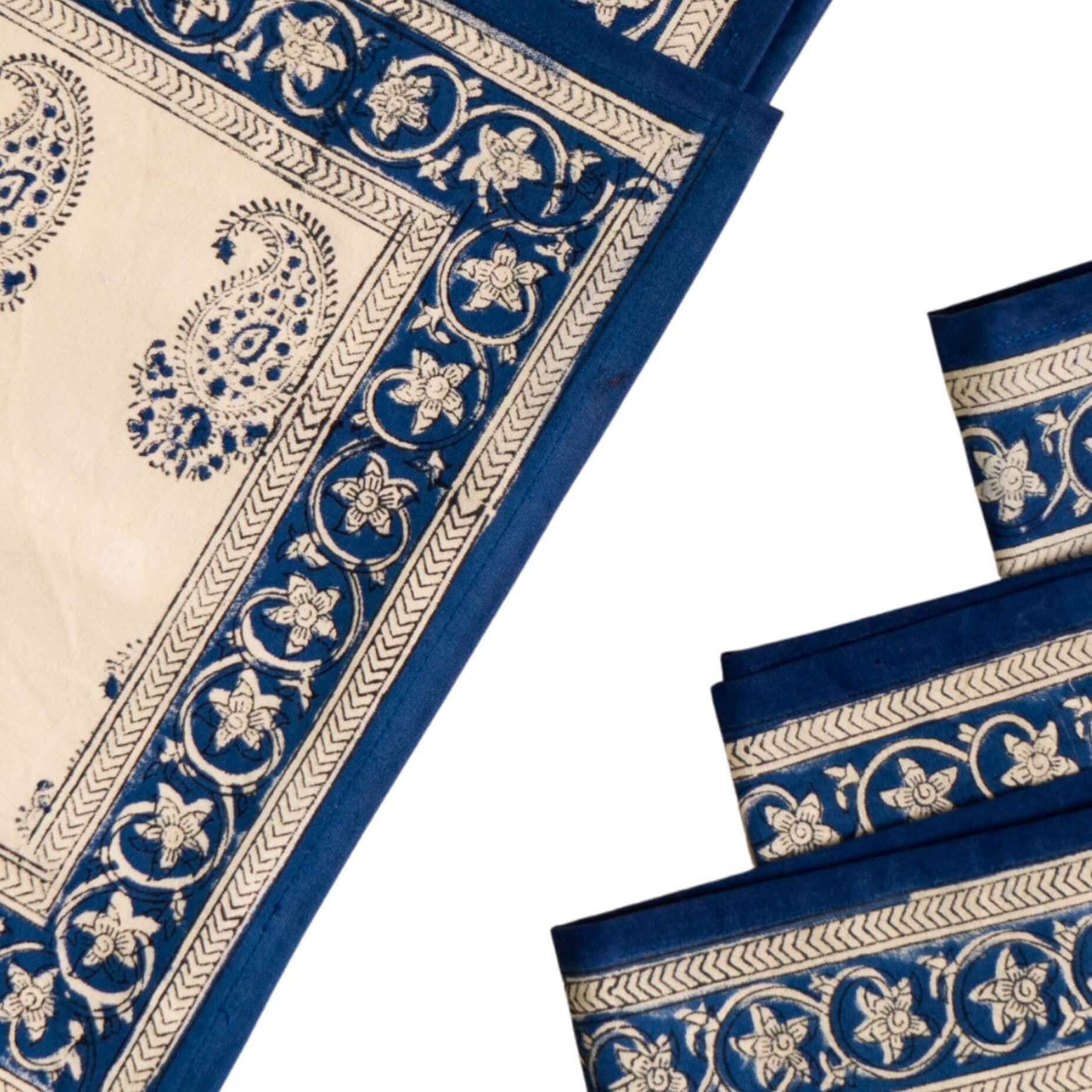 Kapda Casa - Wholesale Tablecloth - Ciprés Azul: Manteles Individuales | 6 Servilletas | Juego de Comedor |50x30cm3