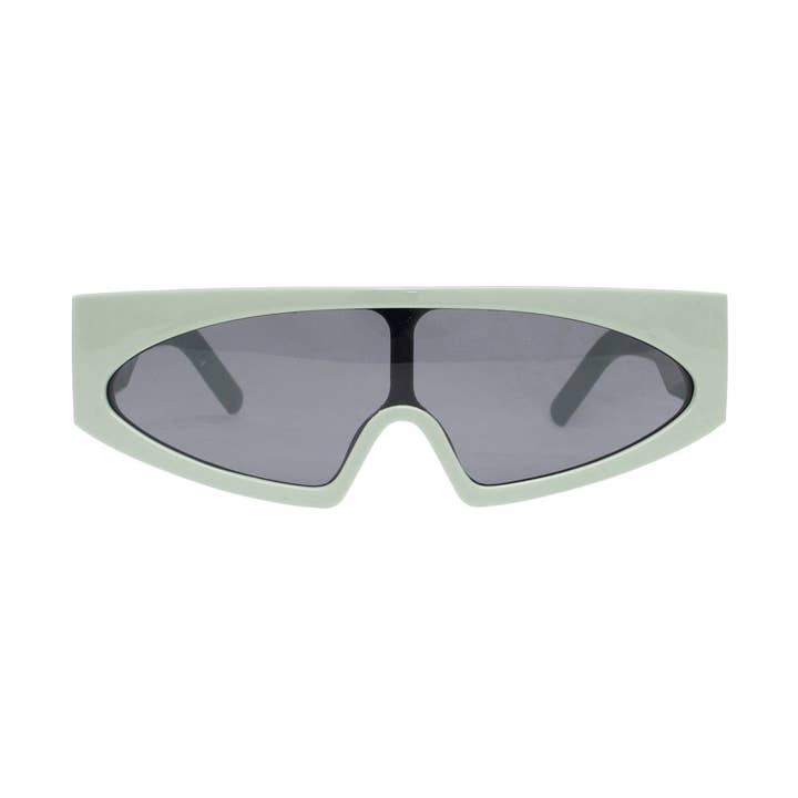 Sunglasses Green Thin Visor Modern Eyewear Women for wholesale by PinktownUSA