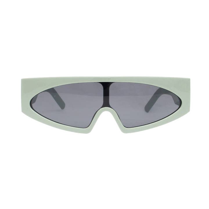 Sunglasses Green Thin Visor Modern Eyewear Women for wholesale by PinktownUSA