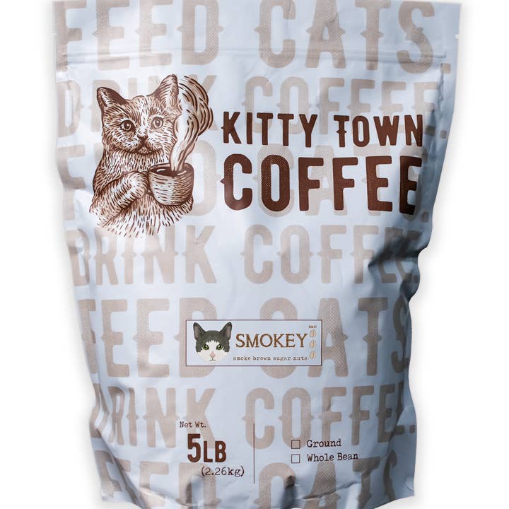 5lb Smokey: Italienska Roast Brasilien för wholesale av Kitty Town Coffee