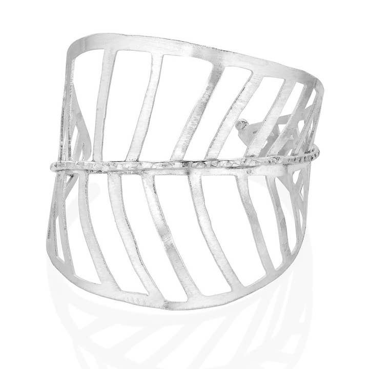 Silver Garden Designs - Wholesale Cuff Bracelet - Plumeria Leaf Cuff0