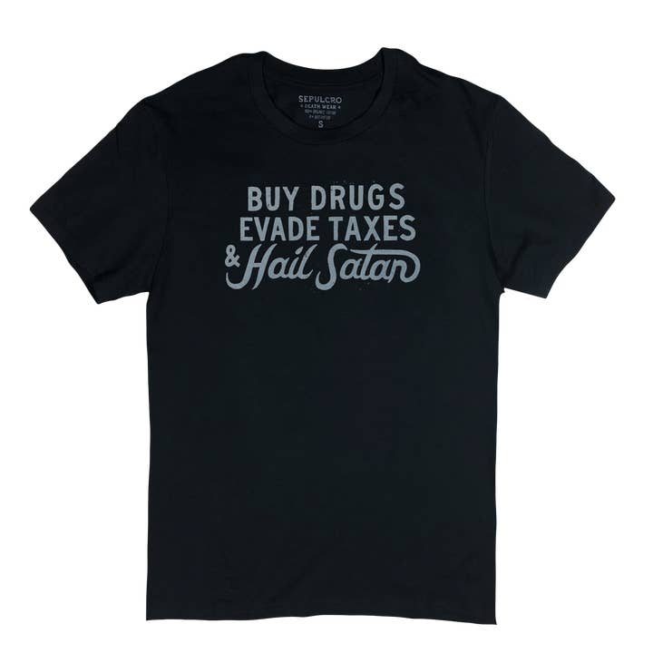 Hail Satan T-shirt - svart för wholesale av SEPULCRO