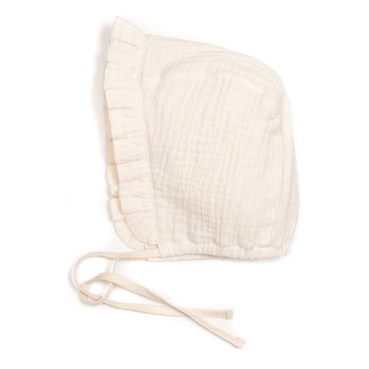 HUTTEliHUT CARRIE Baby Bonnet UV Muslin for wholesale by Ley Burlon Group