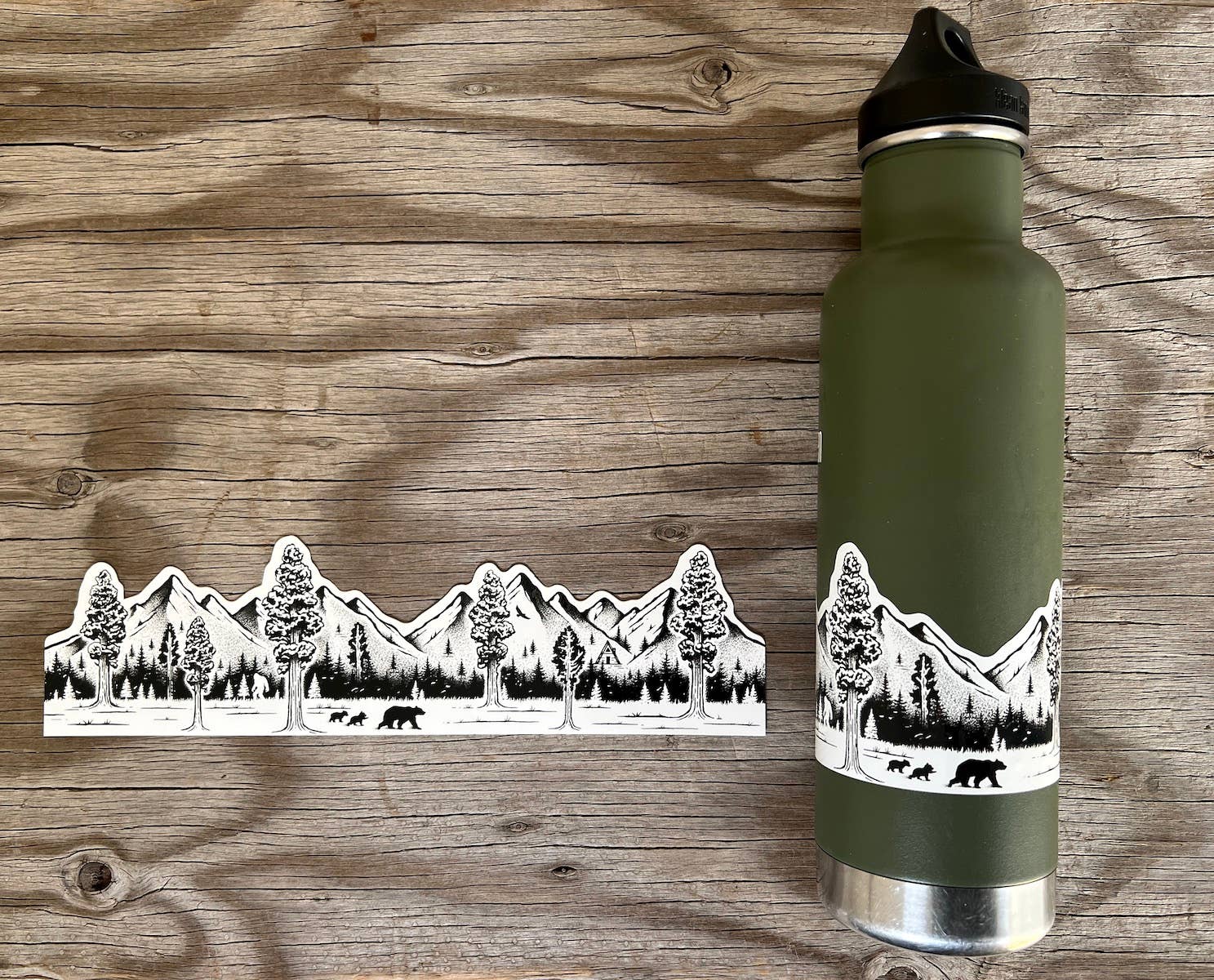 Sticker Art - Vendita all'ingrosso Adesivo - Adesivo lungo con montagna per borracce o finestrini auto2