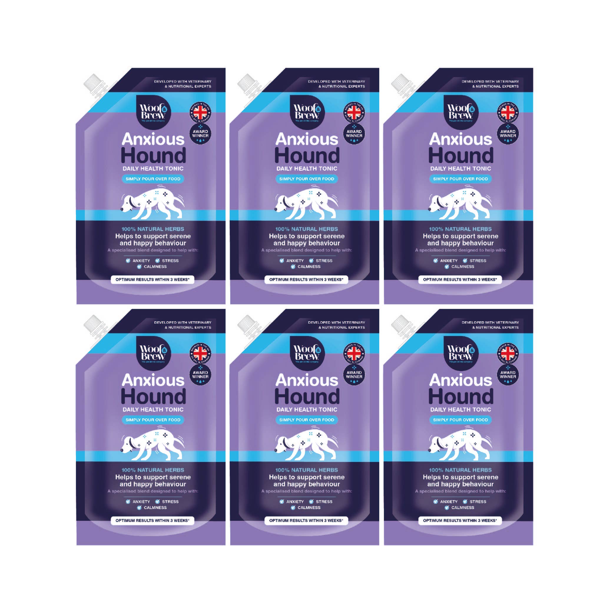 WOOF&BREW LTD – wholesale Pet supplement – Dog – Anxious Hound for Nervous & Stressed Dogs3