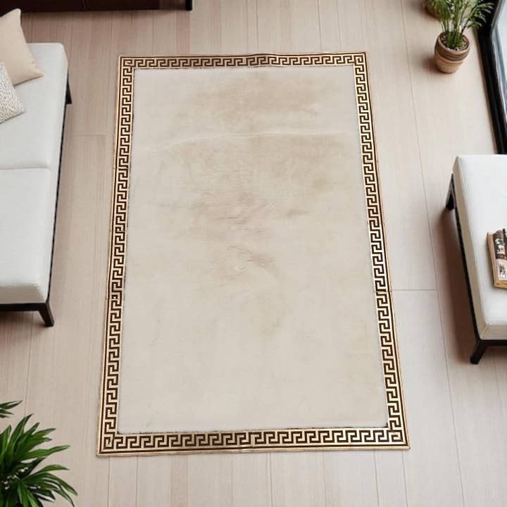 Lyxig beige plyschmatta – elegant mjuk områdesmatta för wholesale av Karelias And Sons