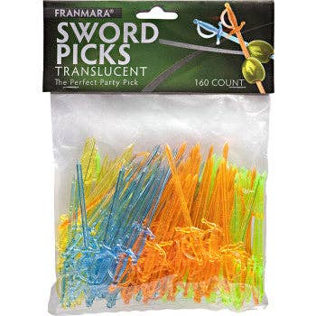 Party Sword Picks Assorted Colors 160 Count (24 per Pack) for wholesale by FRIZZALES