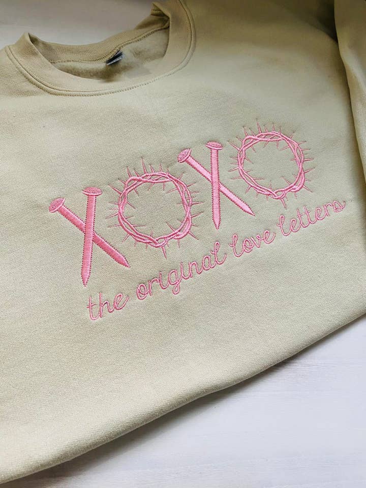 Embroidered Valentine's Sweatshirt for wholesale by Wandering Wild Boutique