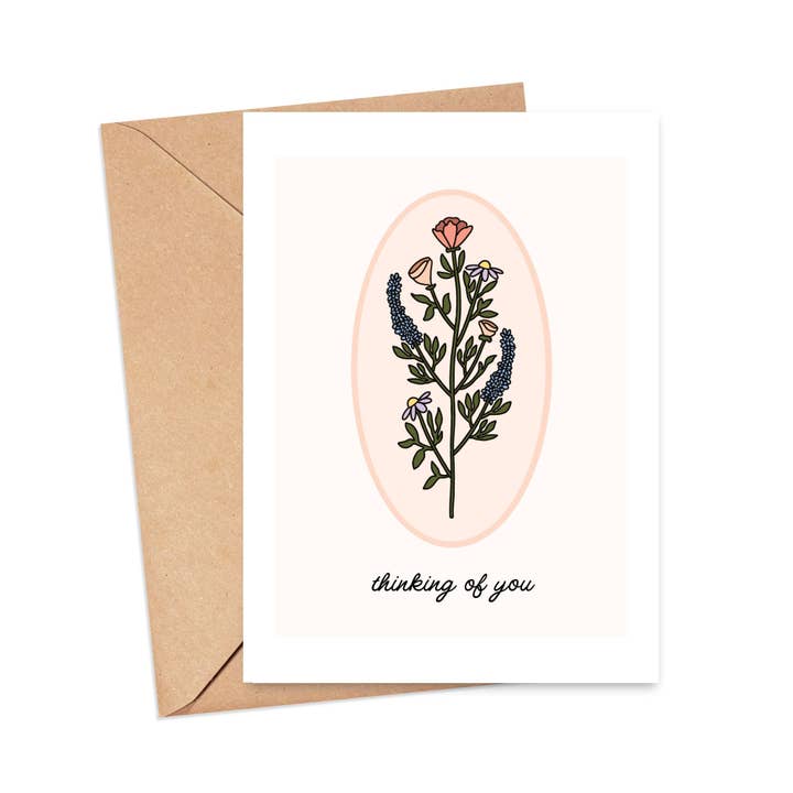 Thinking of You Flower Bunch Card for wholesale by Simply Happy Paper
