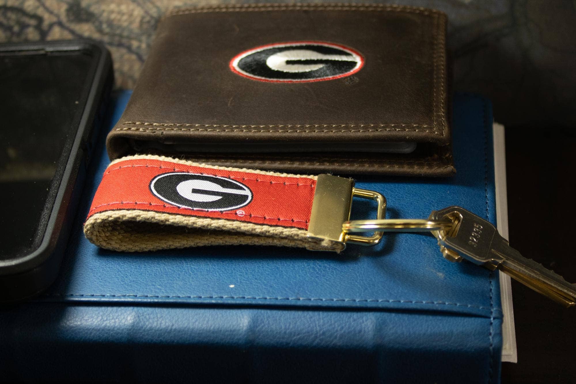 Zep-Pro - Wholesale Keychain - Unisex - Georgia Bulldogs Collegiate Woven Ribbon Key Chain. University of Gerogia Key Fob. UGA Dawgs Gift. Brass Clasp and O-Ring.2