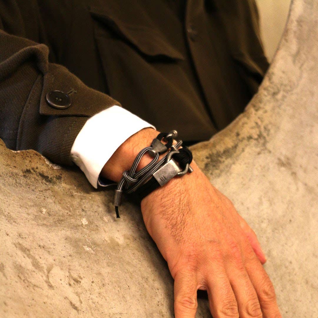 Être - Bracelets & Accessories - Venta al por mayor Joyería - Hombre - Pulsera hombre | Foz - Black&White2