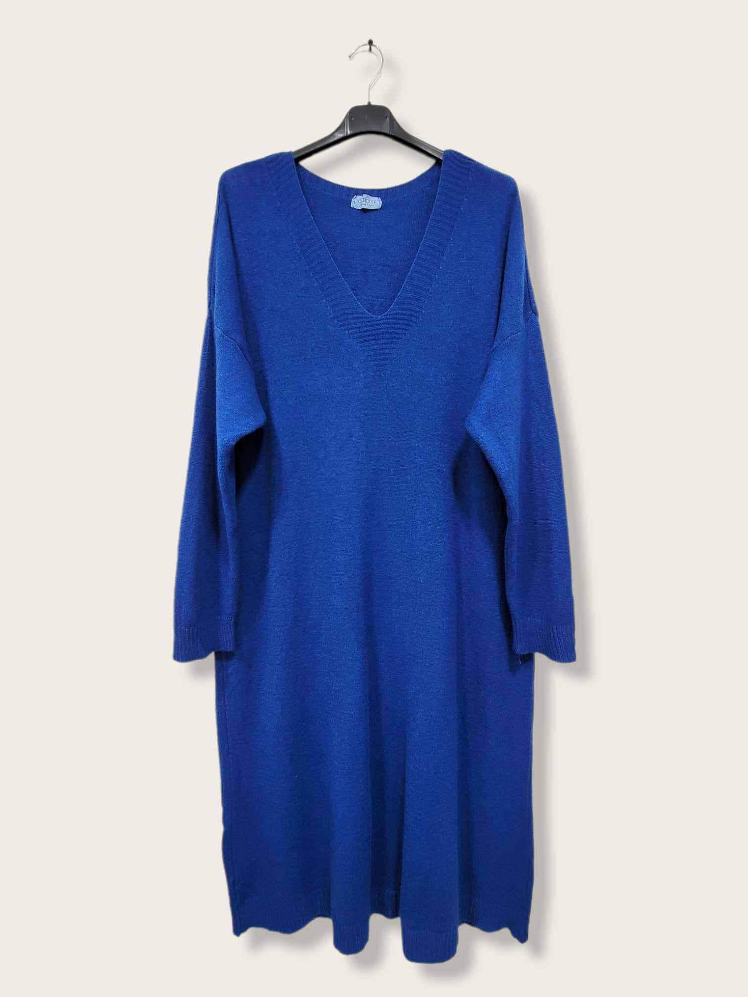 C'MELODIE - Wholesale Dress - Women's - Plus Size V-Neck Knitted Dress6
