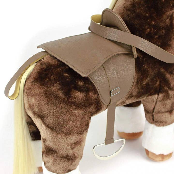 OrangeOnions - Wholesale Doll Accessory Kit - Kids - Playtime by Eimmie Doll Accessories Plush Horse with Saddle for 18 Inch Dolls