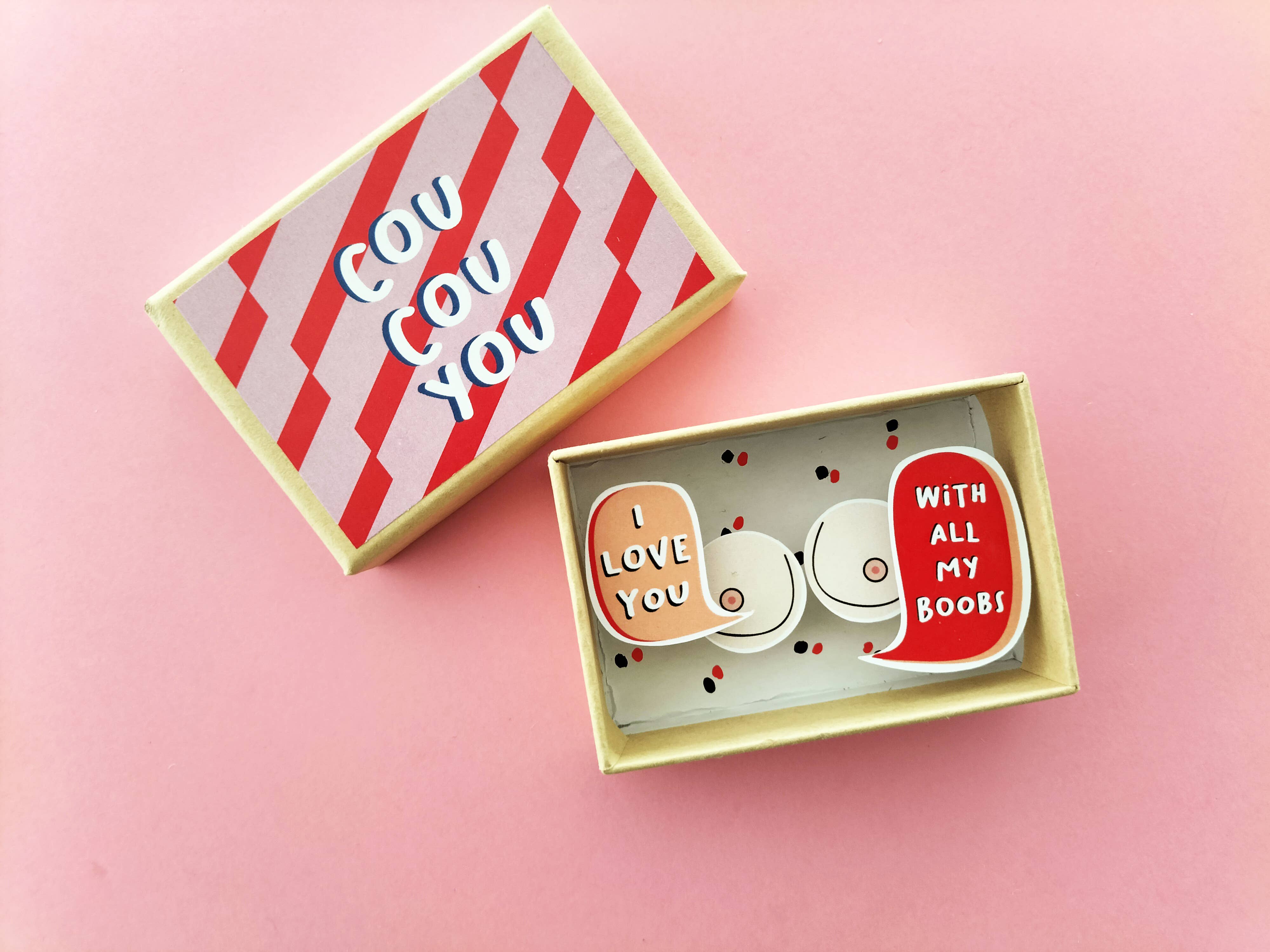 Pamela Loops - Wholesale Valentine's Day Card - Boîte diorama Amour Saint valentin BOOBS1