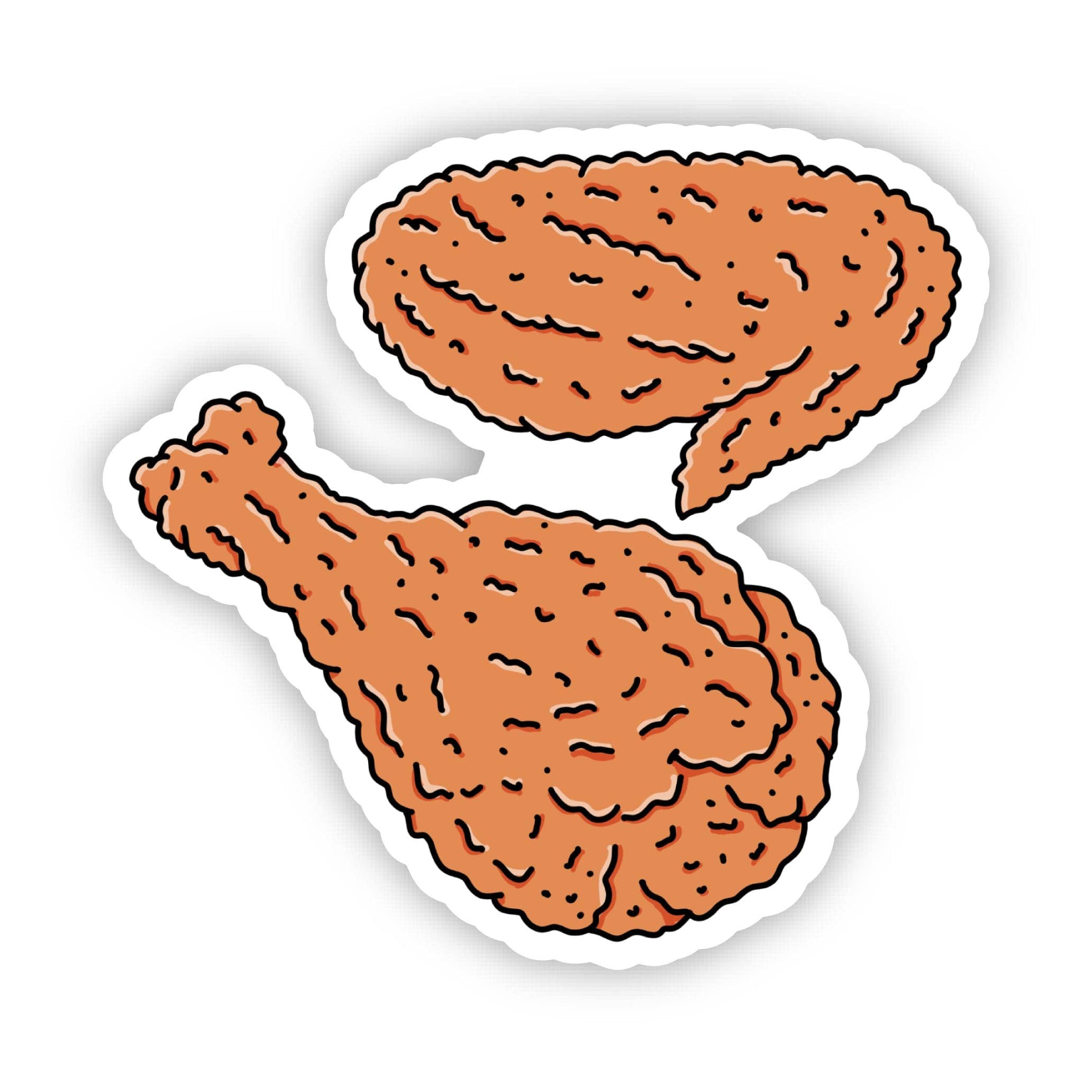 Big Moods - Wholesale Sticker - Fried Chicken Leg & Wing Sticker1