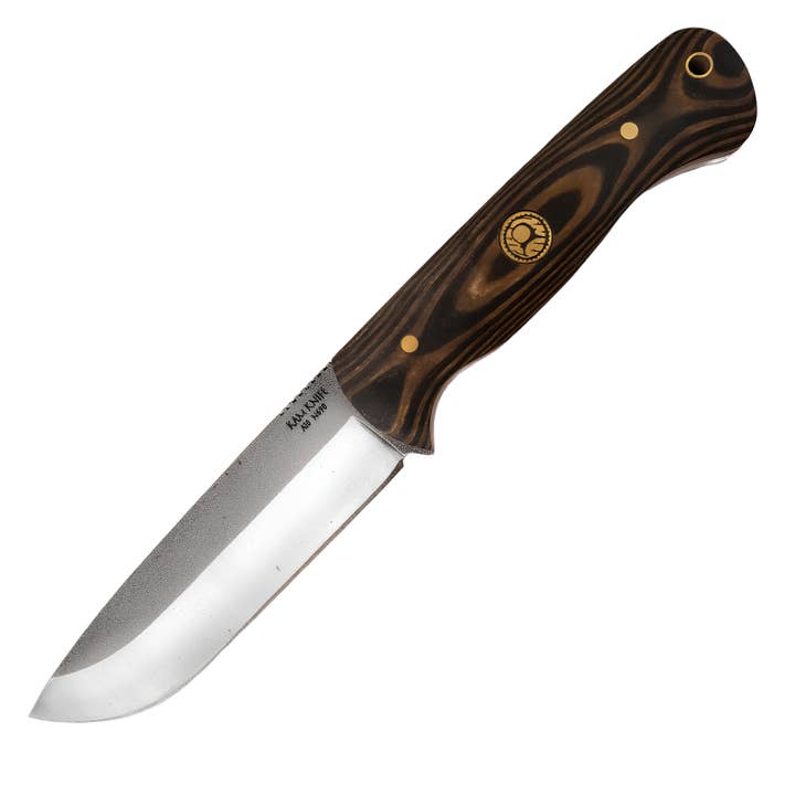 Kam Knife - A10 - N690 Steel - Brown Handle - Fixed Blade for wholesale by FEVUP CO.
