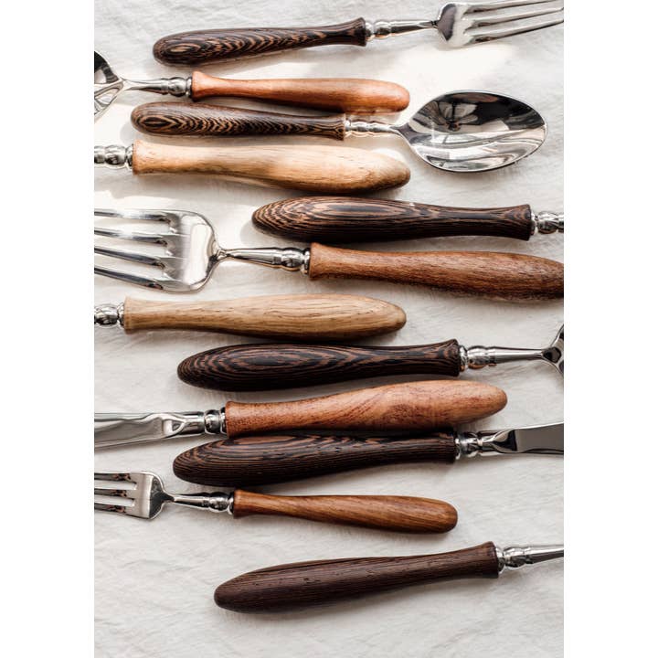 Gohobi (We cover U.S. import duties) - Wholesale Assorted Cutlery Set - Gohobi A Set of 6 Pieces Wooden Handle Cutlery1