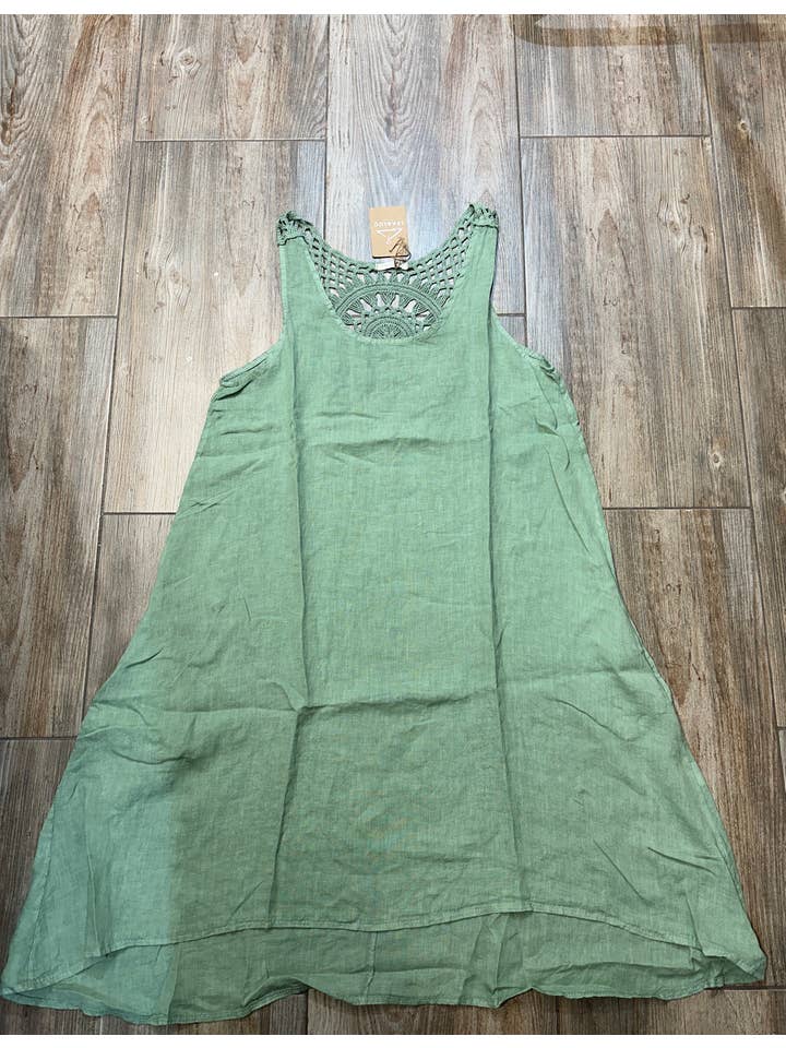 LÉA & LUC - Wholesale Dress - Women's - Sleeveless long dresses in 100% Linen REF. 49084