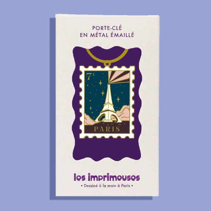 LES IMPRIMEUSES - Wholesale Keychain - Unisex - Keychain Stamp Paris 7th - Under the Sky of Paris2