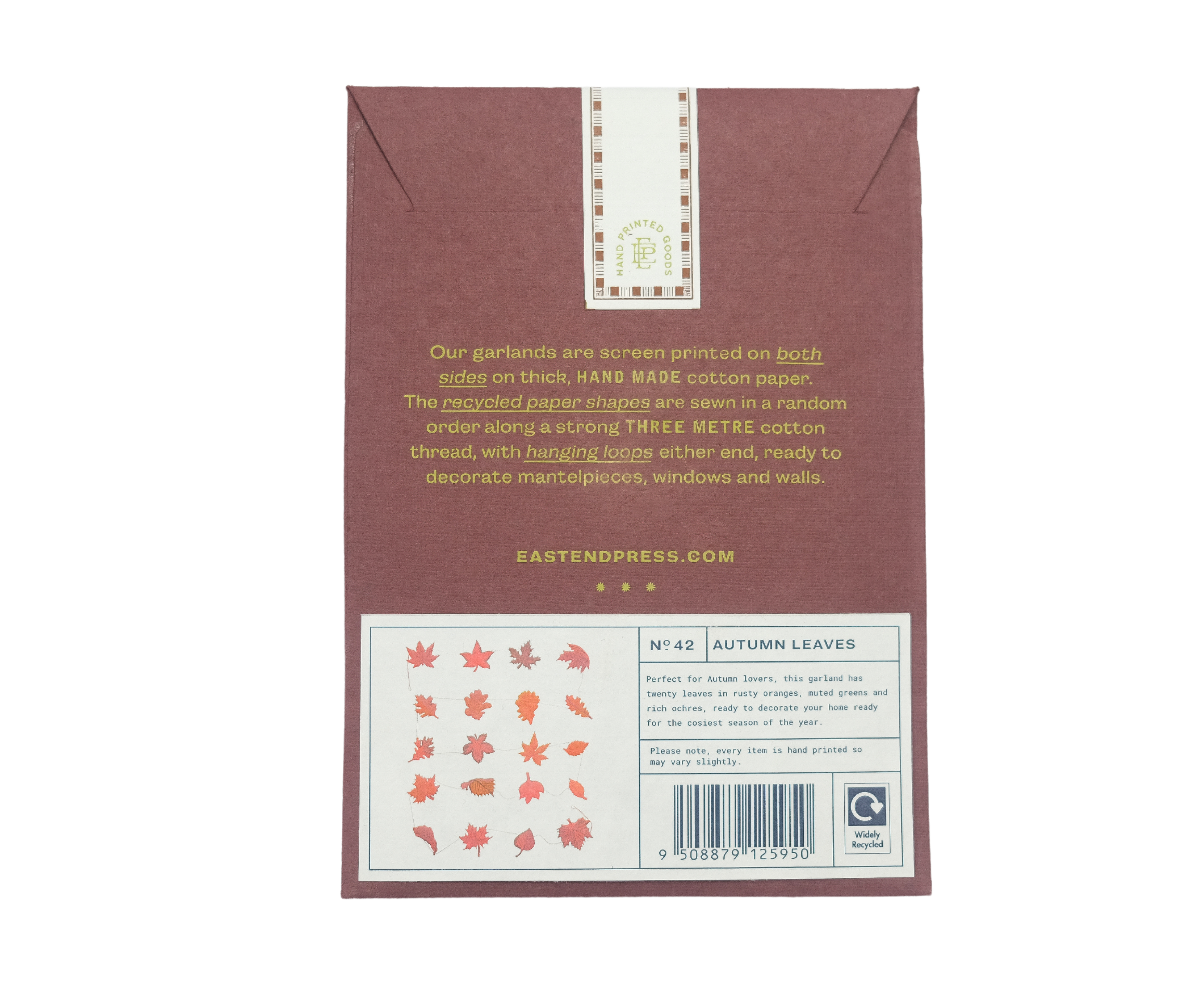 East End Press - Wholesale Bunting/Garland - Autumn Leaves Sewn Garland14