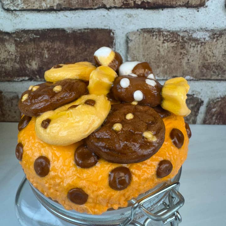 Orange brown candy jar: Perfect Treat Storage for Snacks and Candies for wholesale by Dandi Creations