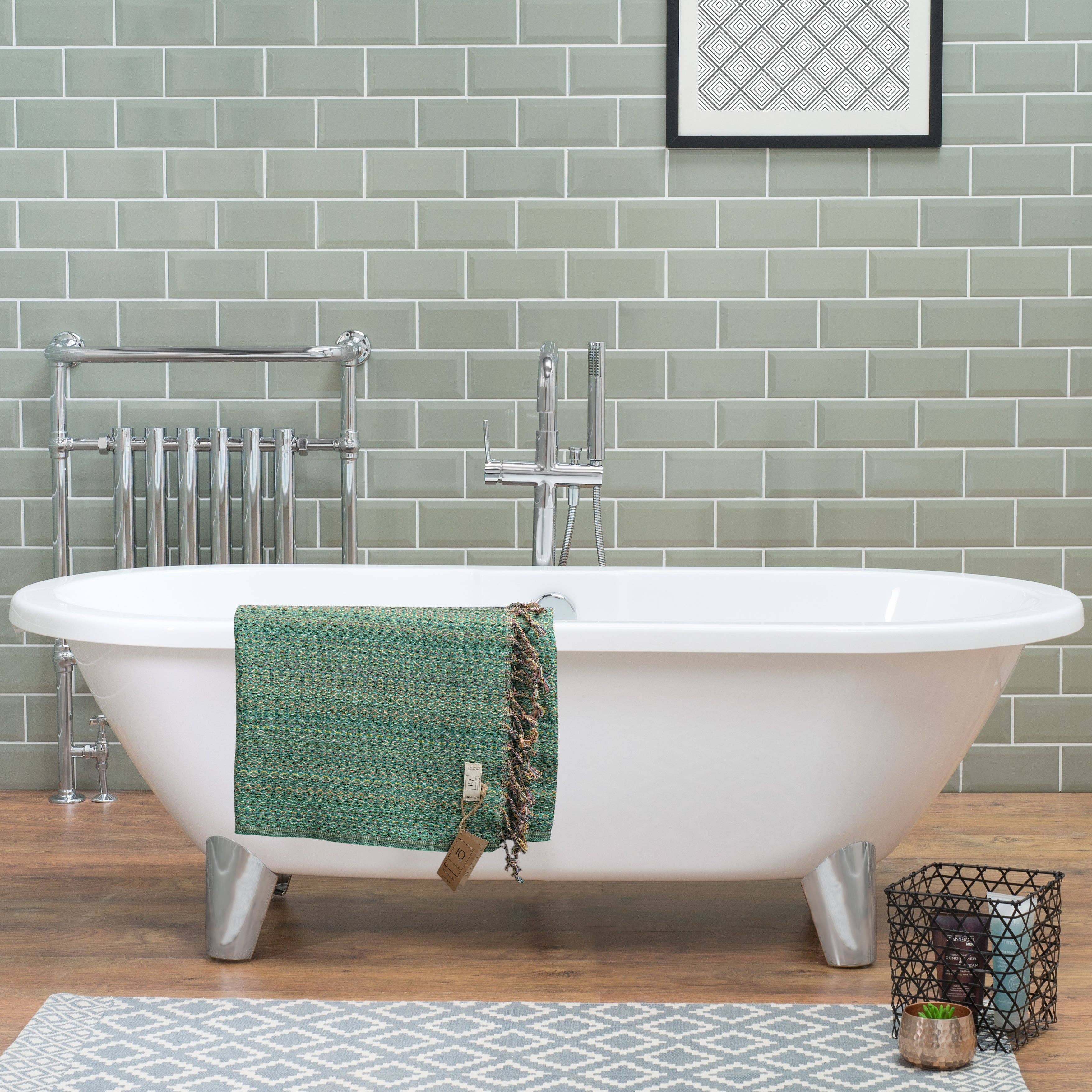 cotonIQ - Wholesale Bath Towel - hammam towel | sauna towel | beach towel | Mexico |green|180x100cm4