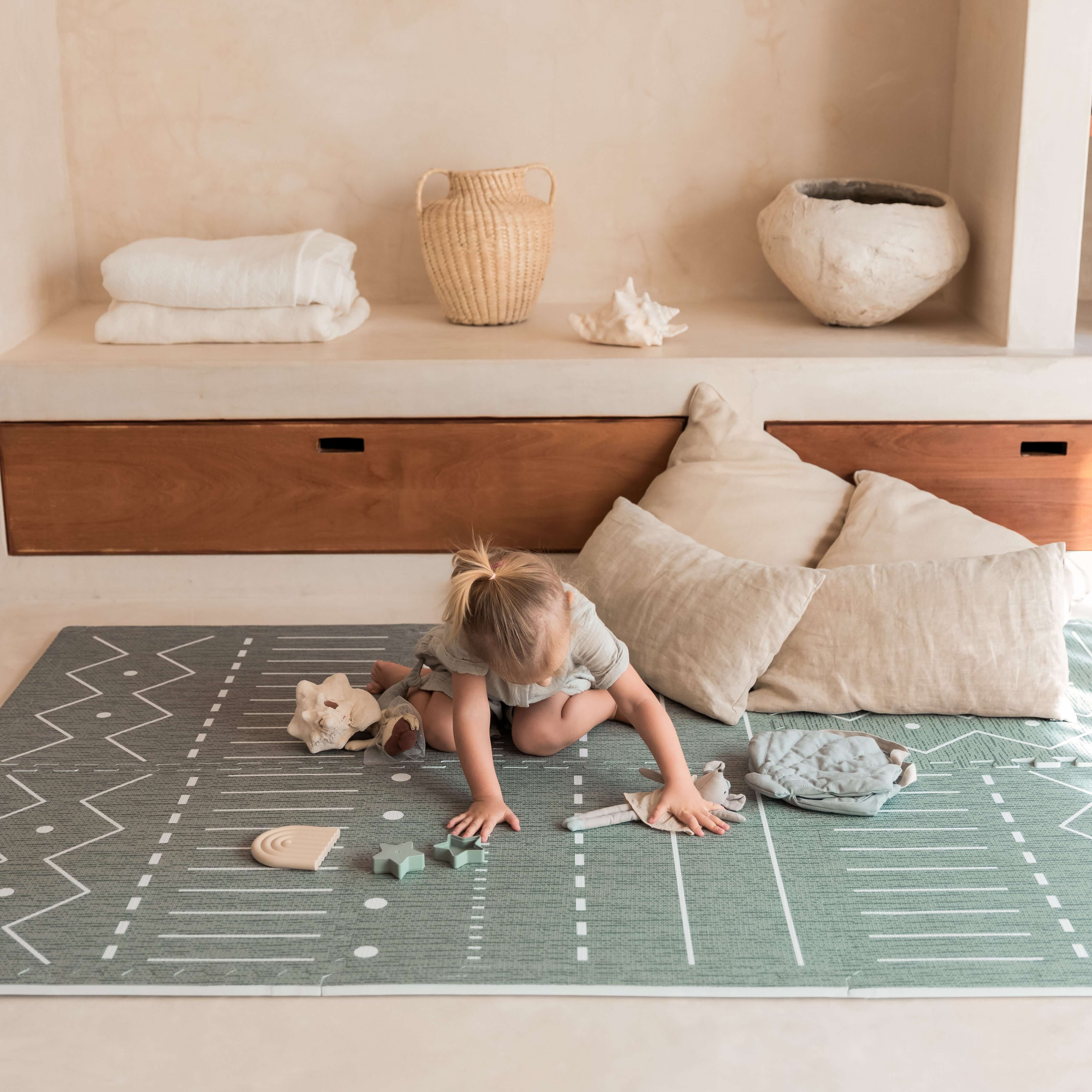 Toddlekind - Wholesale Play Mat - Kids & Baby - Haven Playmat | Berber - Moss5