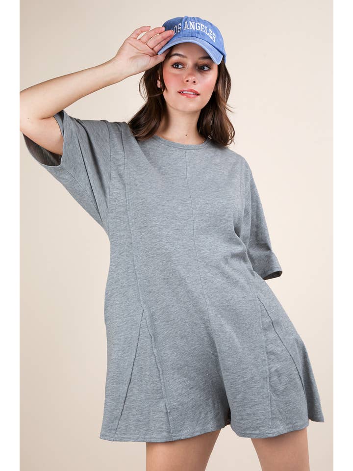 VERY J - Wholesale Romper - Women's - NP70727-Mineral Washed Oversized Knit Comfy Romper19