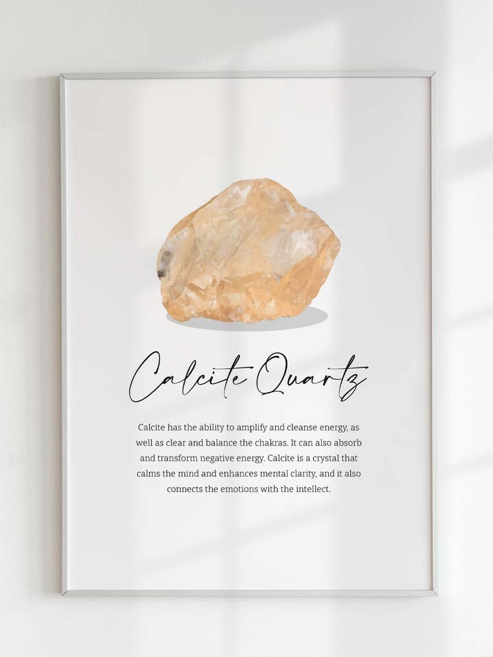 Calcite Quartz Crystal Print for wholesale by Nevele Official