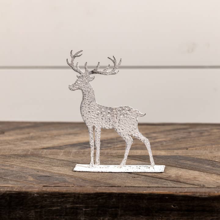 Ragon House - Wholesale Christmas Decoration - WHITE METAL DEER2