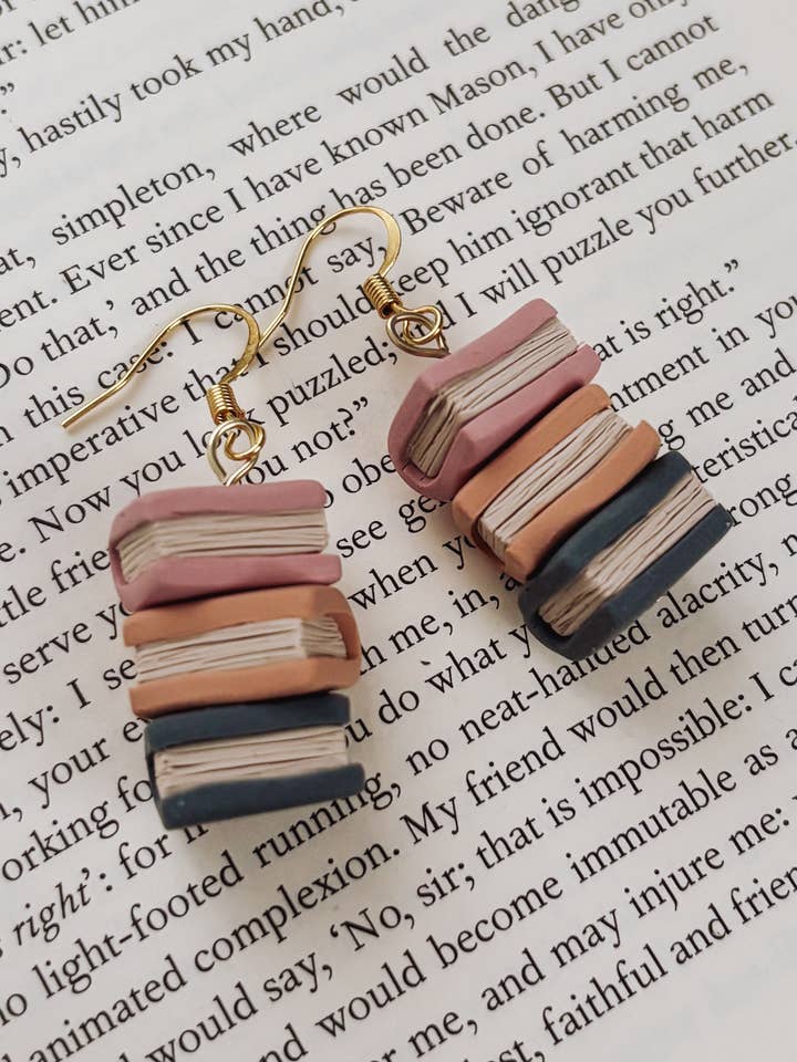 Orecchini Mini Libro 3D, Orecchini Libro, Regali Libro per la vendita all'ingrosso da parte di Placed by Grace