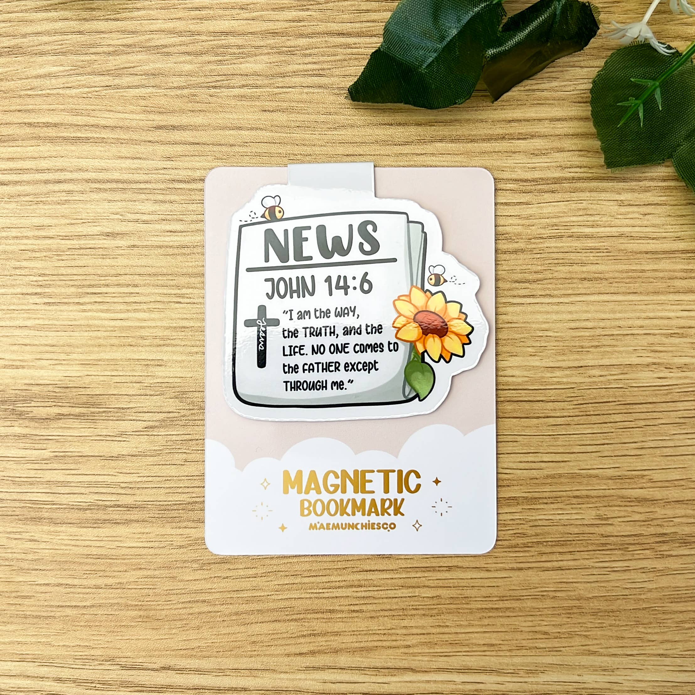 MaeMunchiesCo - Wholesale Bookmark - News John 14:6 Bible Verse Magnetic Bookmark1