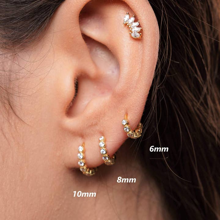 Diat - Wholesale Huggie Earrings - Bezel Earrings1