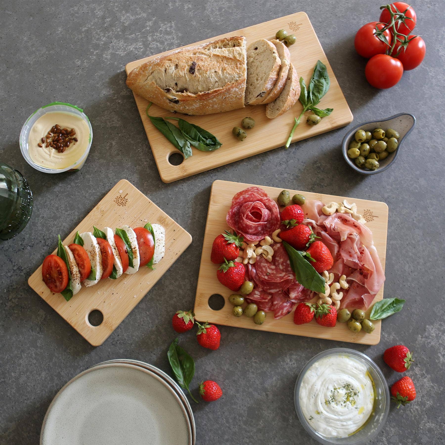 Rinkit Ltd - Wholesale Cutting Board - 3 Piece Bamboo Chopping Board Set1