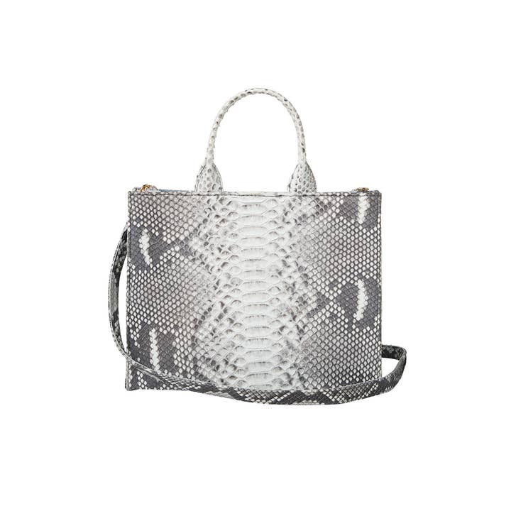 Sarah Stewart - Wholesale Top Handle Bag - Women's - The Adelaide · Natural Python