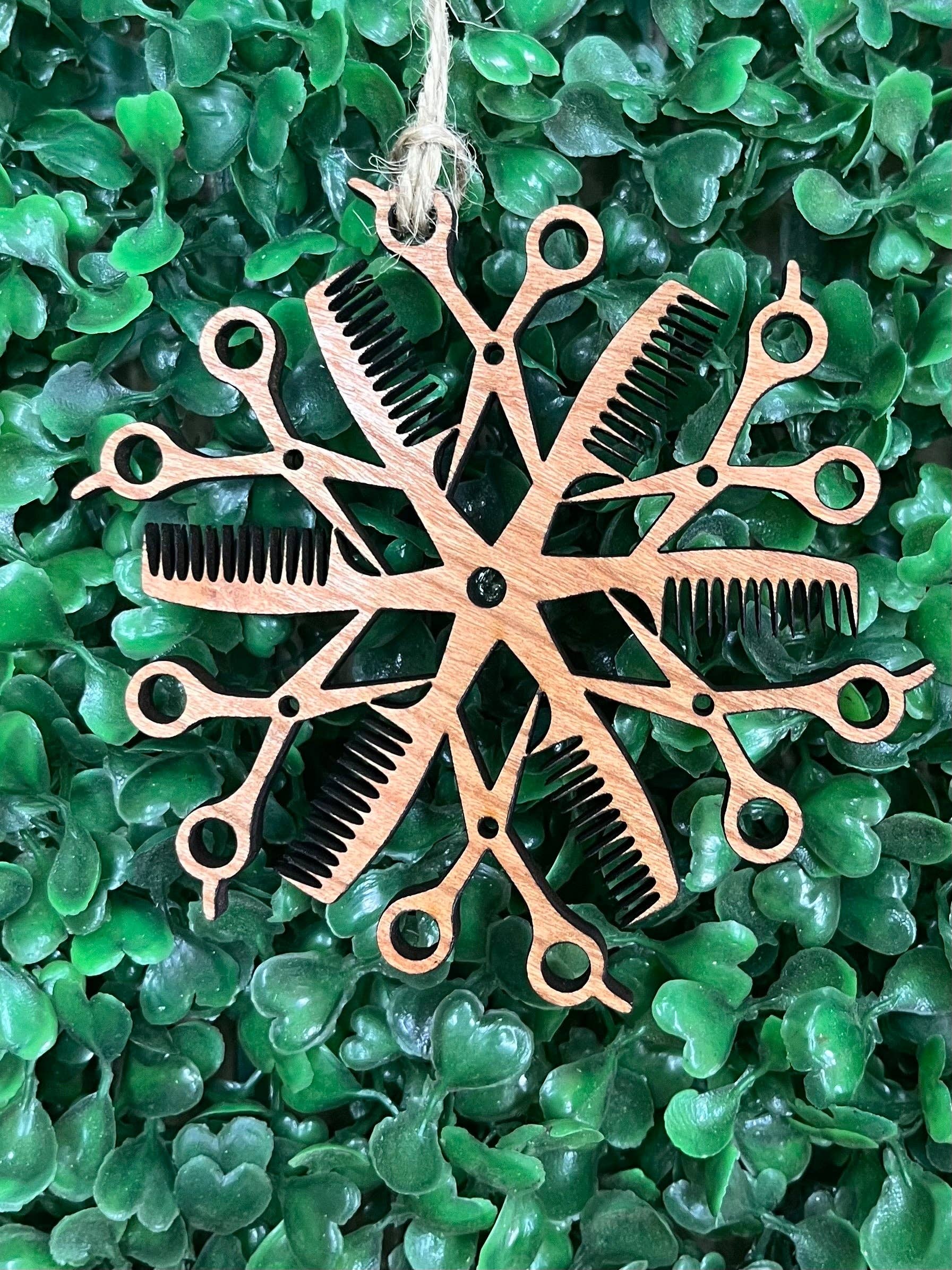 Three Busy Bees Creations – Großhandel Verzierung – Friseur / Barbier Schneeflocken-Ornament0