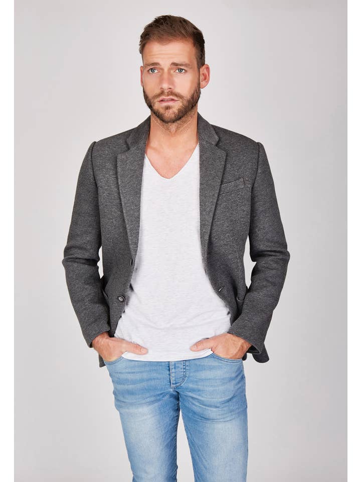 Grau Steffen Klein Herren Sweat Sakko für den Großhandel auf Faire1