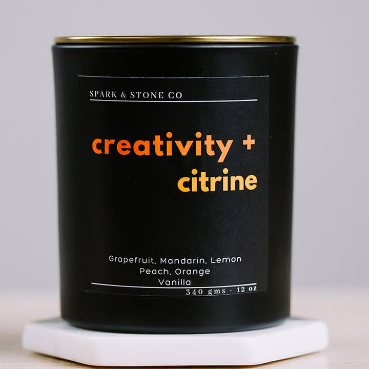 Creatividad + Vela de Citrino para venta al por mayor de Spark & Stone Co