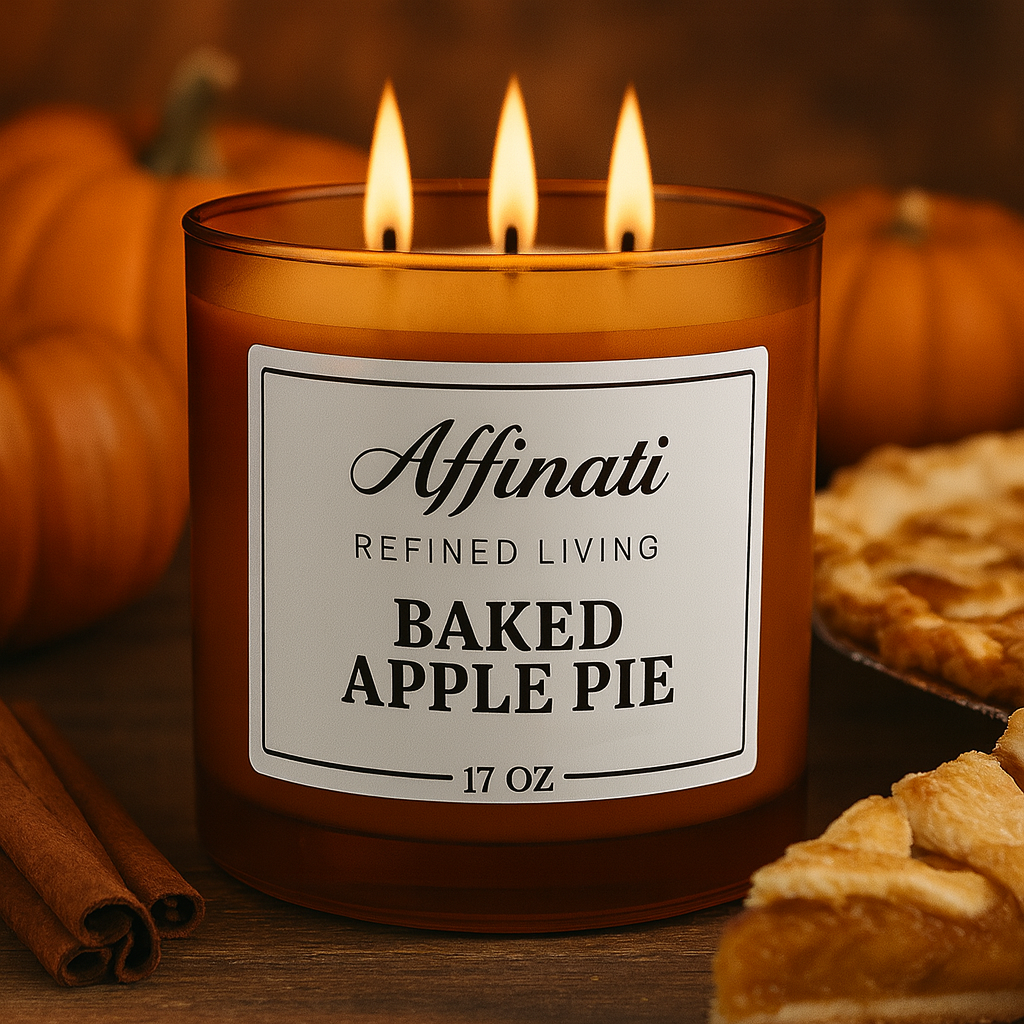 Affinati - Wholesale Jar/Filled Candle - 3-Wick Baked Apple Pie Candle1