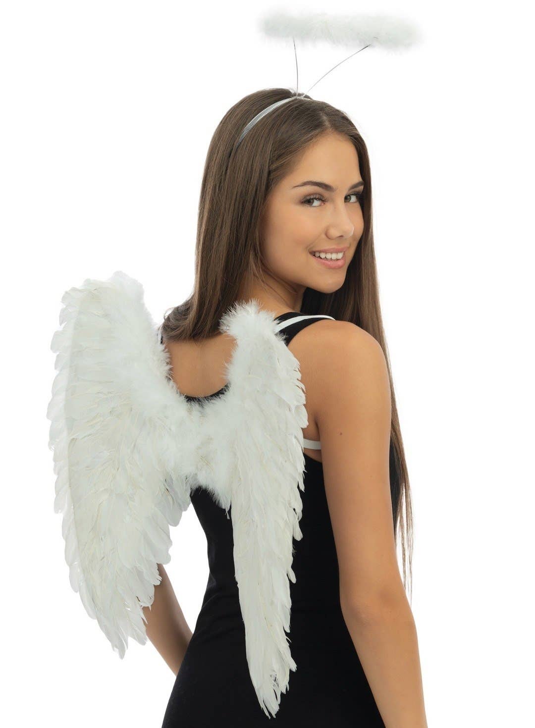 P'tit Clown - Wholesale Costume - Women's - Feather Angel Wings - 50 X 50 cm - White0