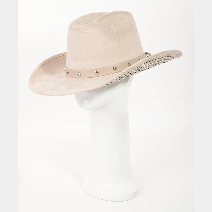 Western Studded Brim Cowboy Hat for wholesale by Collections by Fame Accessories