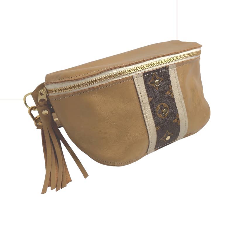 Beaudin - Wholesale Belt Bag - Women's - Britt Belt Bag In Bronze Leather | Upcycled LV1