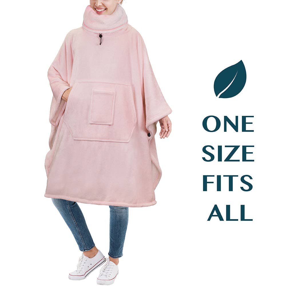 Pavilia - Wholesale Poncho - Women's - Neck Warmer Hooded Poncho Blanket10